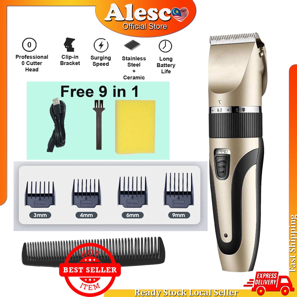 Electric Rechargeable Cordless Men Hair Clipper Trimmer Shaver Beard ...