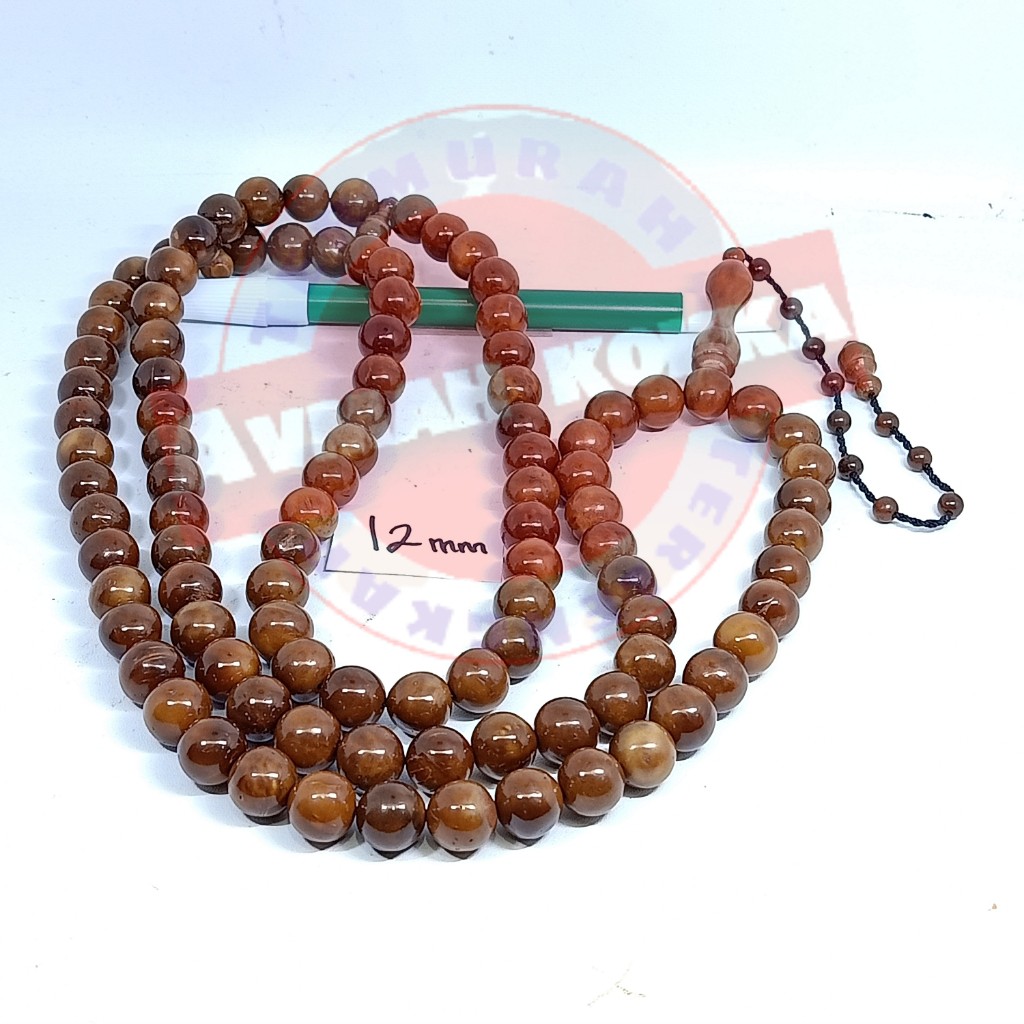TASBIH koka ORIGINAL 99 PLAIN ROUND 12mm C kaukah koka kokkah kauka ...