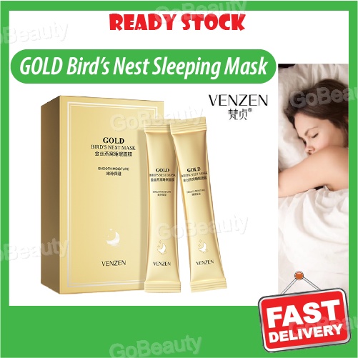 GoBeauty 1 BOX VENZEN Gold Bird's Nest Sleeping Mask Firming Repairing
