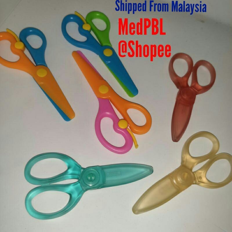 Children Safety Scissors Bladeless (Normal plastic and Kokuyo Resin available) Shopee Malaysia