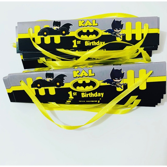 Batman Chibi Plastic Snack Labels / Goodie Bag Labels / Souvenirs ...