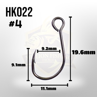 HK022】Minnow Inline Single Hook High Carbon Steel Mata Kail Popper Minnow  Crank Jig Pencil Fishing Lure Hooks Kaiju