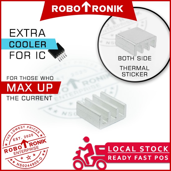 Heatsink 11x11x5mm BothSide Sticker Shopee Malaysia