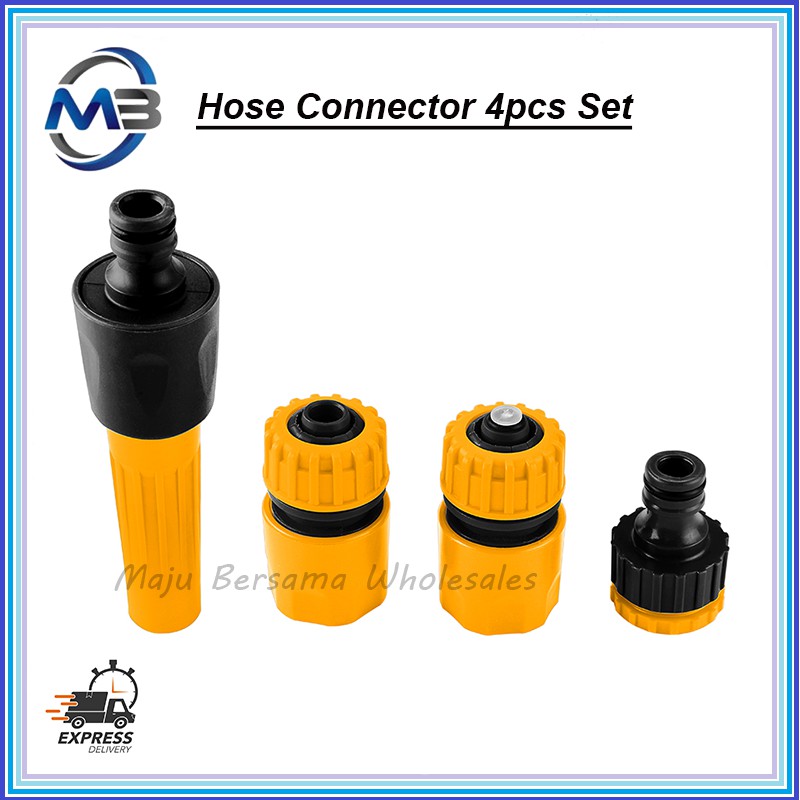 Outdoor Garden Spray Hose Nozzle Set Tap Fitting Connector Adaptor Hose ...