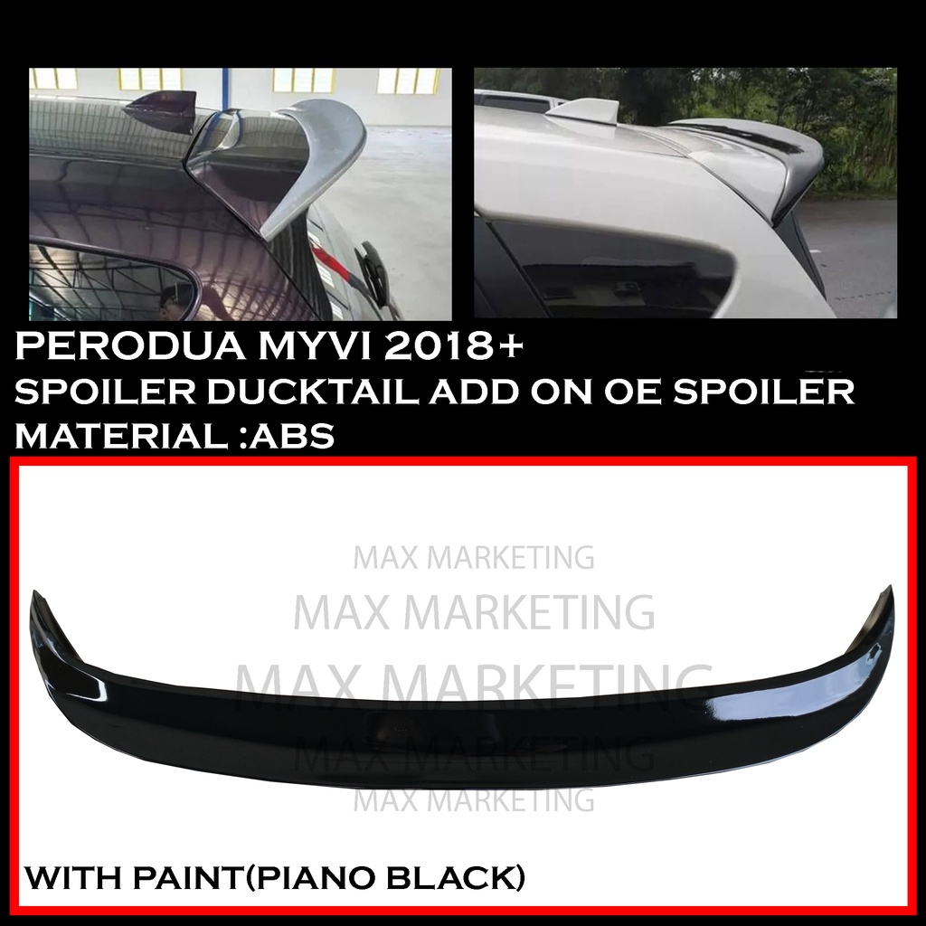 PERODUA NEW MYVI GEN 3 2018-2022 REAR SPOILER DUCKTAIL ADD ON OE ...