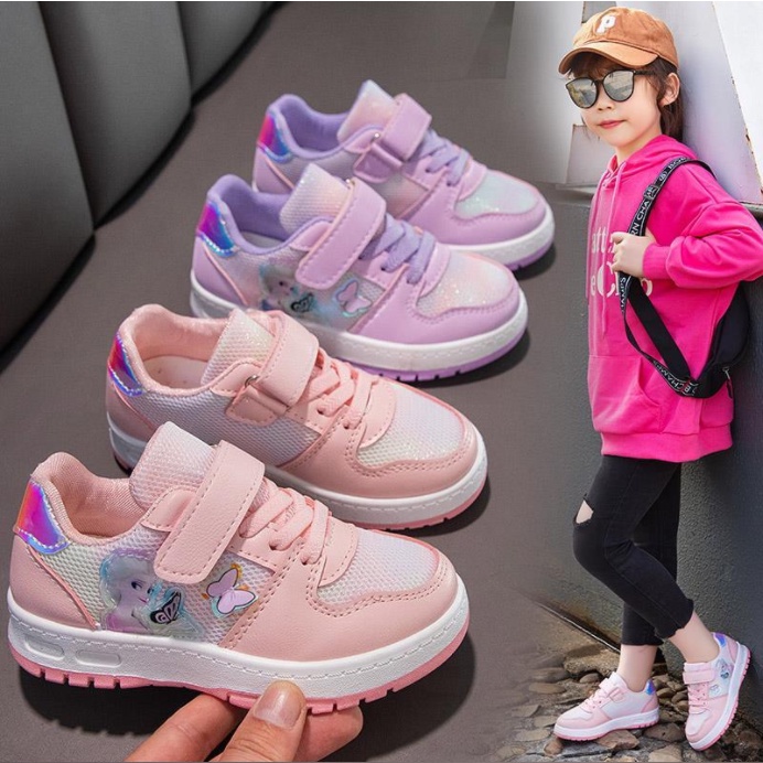 Children's Shoes Aisha Princess Sneakers Mesh Breathable Board Frozen