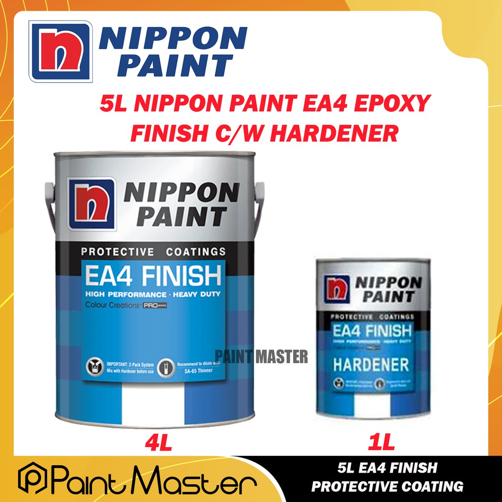 5L Nippon Paint EA4 Epoxy Finish HB c/w Hardener (4+1Litre) | Shopee ...