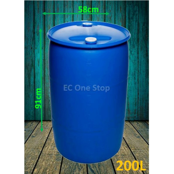 200l Tong Biru Drum Biru Plastik Blue Plastic Drum Shopee Malaysia 4858