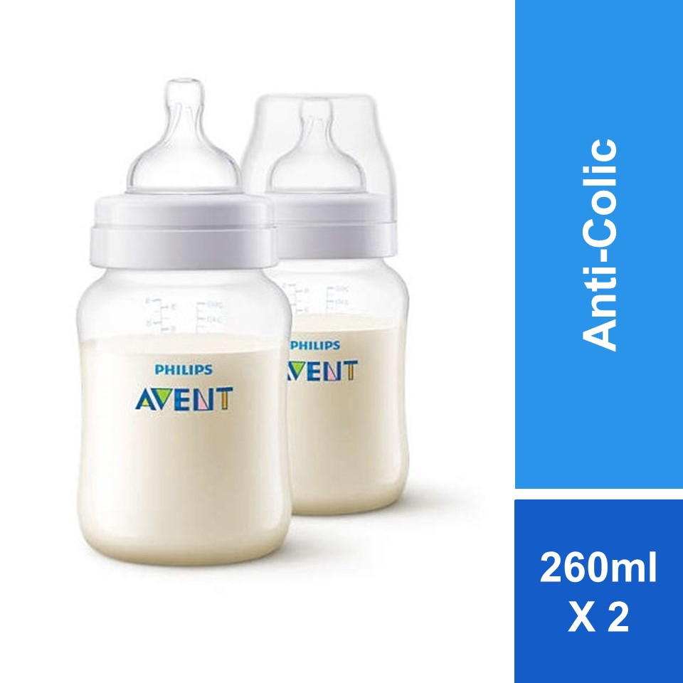 Philips Avent AntiColic Baby Bottle 1m+ (9oz/260ml x 2 bottles) SCY103