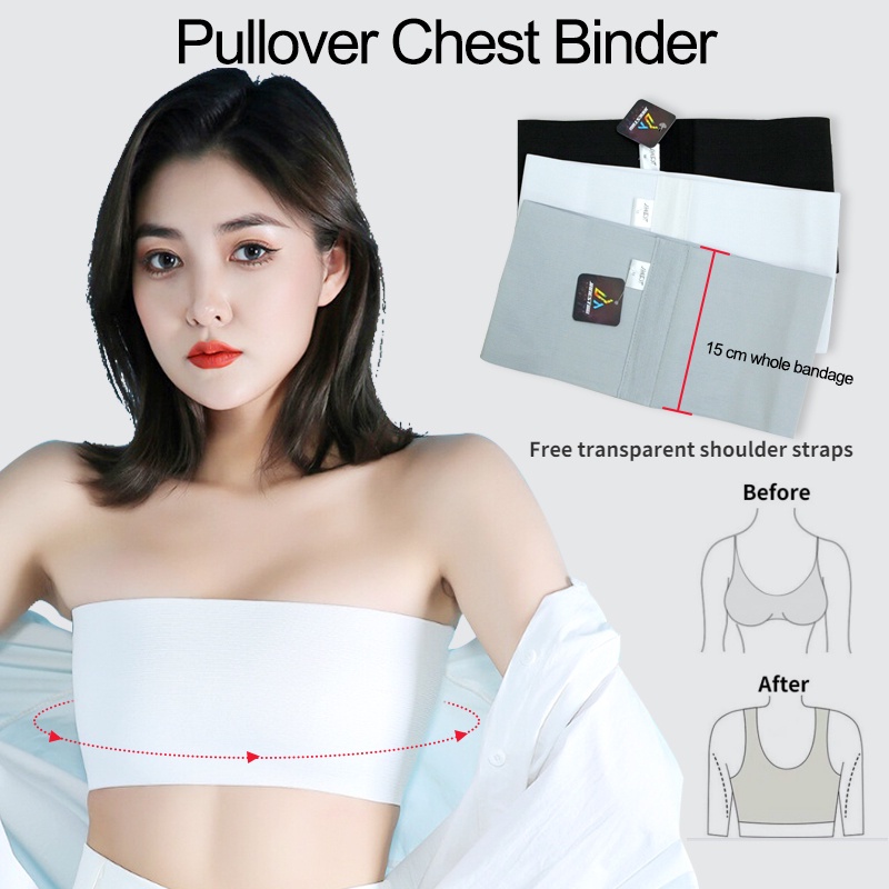 Whole Bandage Tube Chest Breast Binder S-6XL Elastic Bandage StrapComfots Breast  Binder Shapewear Appears small Vest Sports Bra Cosplay