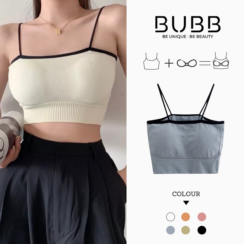 Wireless Tube Tops Seamless Sleeveless Padded Bra Women Crop Top Tank Top  Underwear Seluar Dalam Perempuan (BUBB Store)