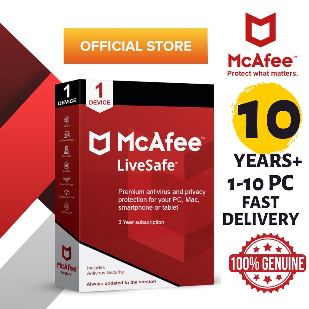 McAfee Antivirus Total Protection Internet Security (Windows Mac ...