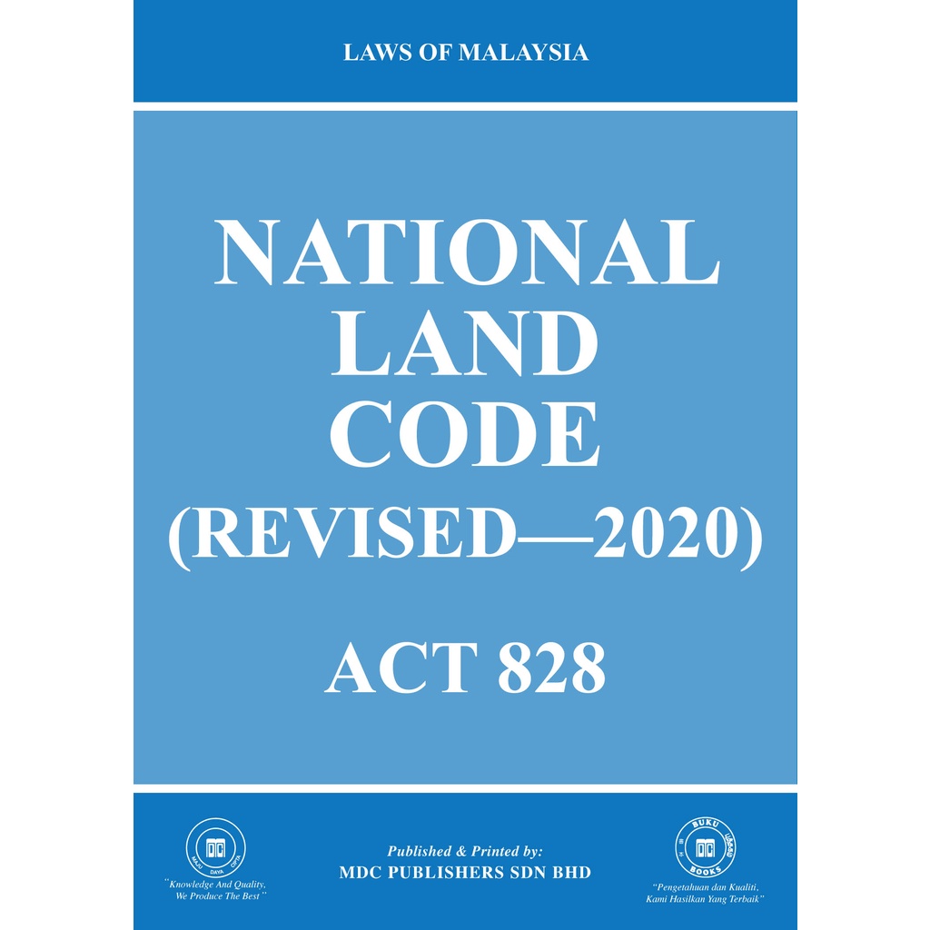 (828) NATIONAL LAND CODE (Revised—2020) | Shopee Malaysia