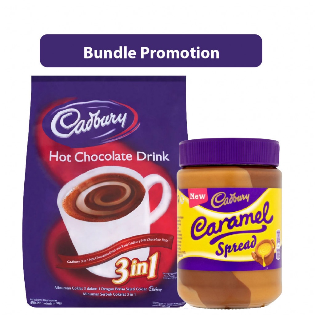 Cadbury 3 In 1 Hot Chocolate Drink 450g Cadbury Chocolate And Caramel