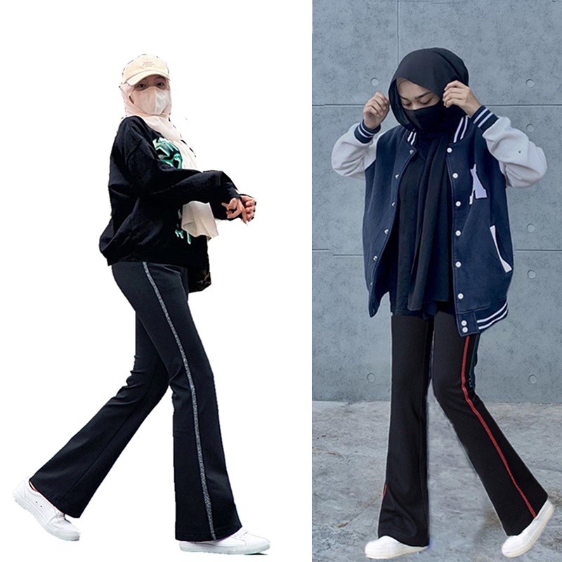 Women Korean Loose Long Wide Leg Pants High Waist Plain Suit Trousers,  Women's Fashion, Muslimah Fashion, Bottoms on Carousell