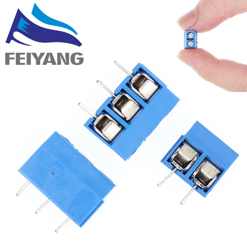 10pcs KF301 2P/3P Blue KF301-5.0 KF301 Screw 5.0mm Straight Pin PCB ...