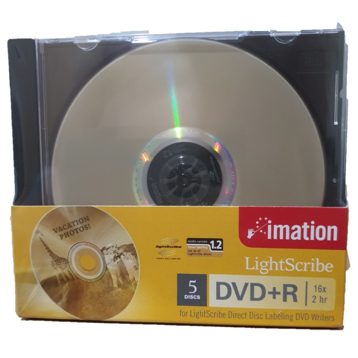Imation LightScribe DVD+R 4.7GB 16x Recordable blank disc with Jewel ...