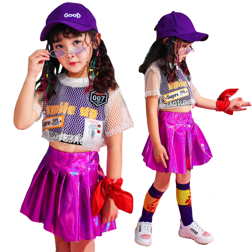 Crop top and outlet skirt dance costume