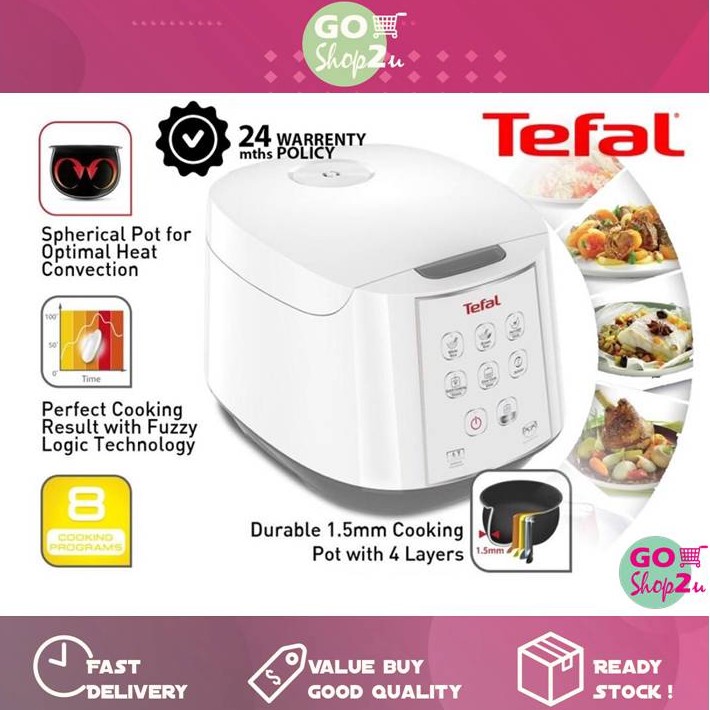 (SHIP IN 24 HOURS) Tefal Fuzzy Logic Rice cooker 1.8L (10 Cups) RK7321