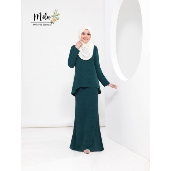 Gambar baju kurung Mila Dot Fishtail