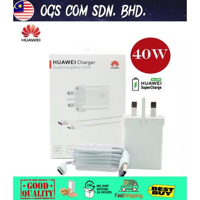 Huawei Original 40W Super Fast Charger Adapter + Cable #5A #Type-C ...