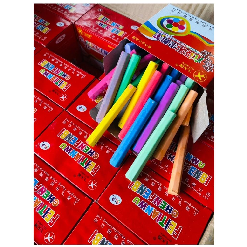 Hexagonal Chalk Bold, Hexagonal Chalk Color Box Of 50 Tablets, 10 Colors And White Hexagonal