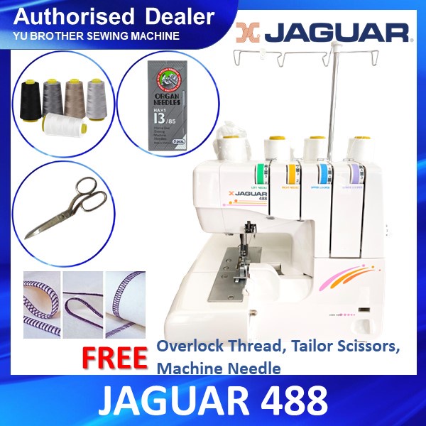 🌸Ready Stock🌸 Jaguar Overlock Machine 488 (Easy To Use) Shopee Malaysia