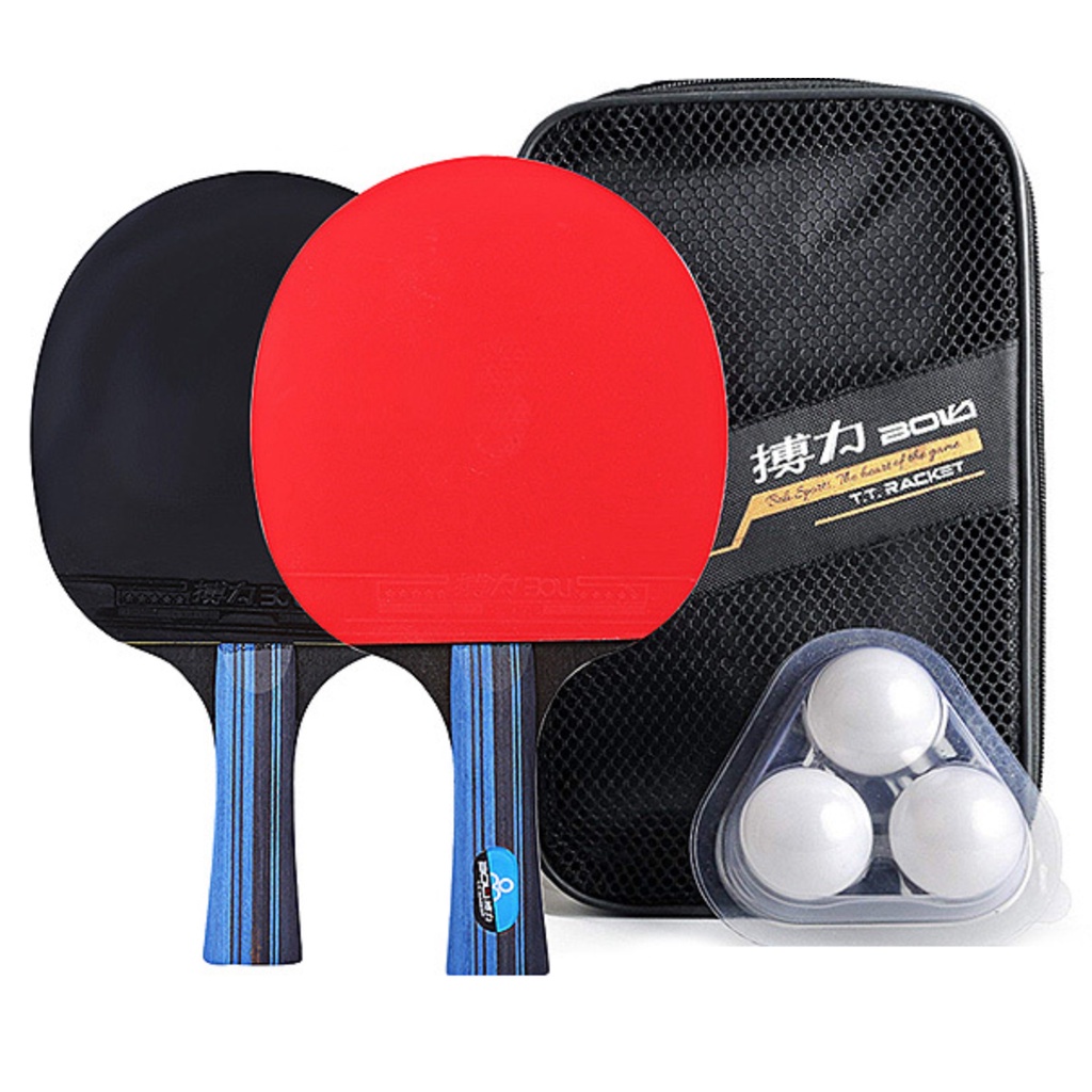 Professional 6 Star Ping Pong Bat Blade Rubber Nano Carbon Table Tennis Racket Pingpong Training with 3 Balls Shopee Malaysia