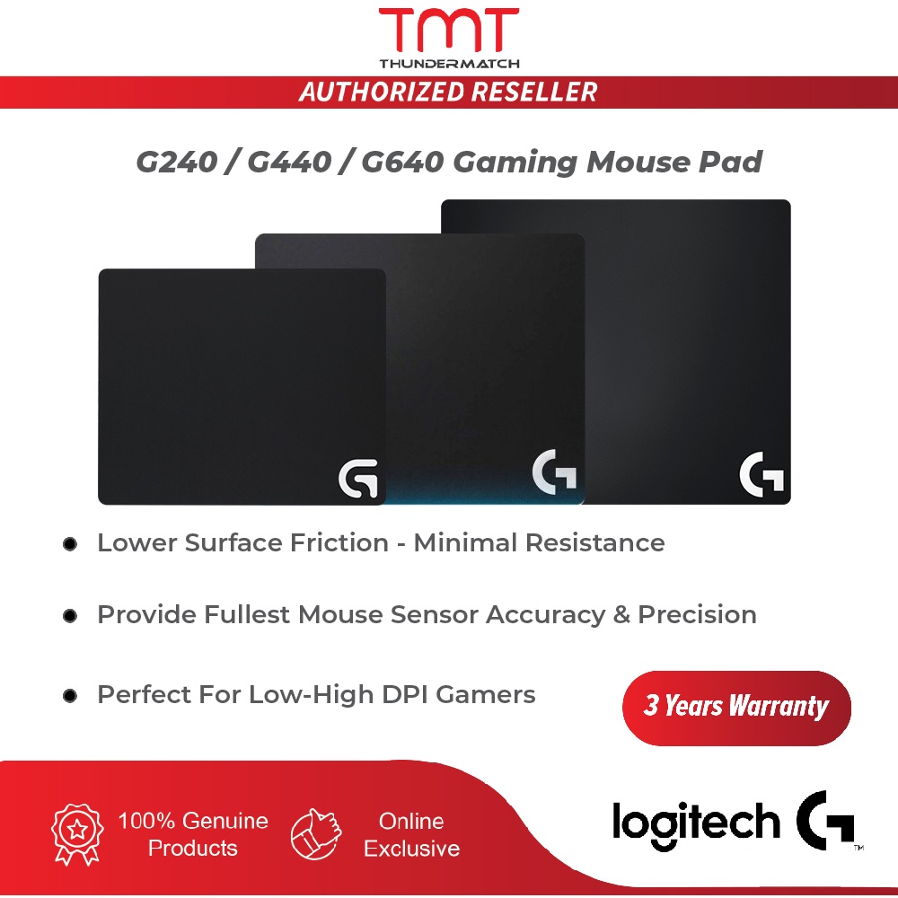 Logitech G240 G440 G640 G840 Gaming Mouse Pad For PC Mac Shopee