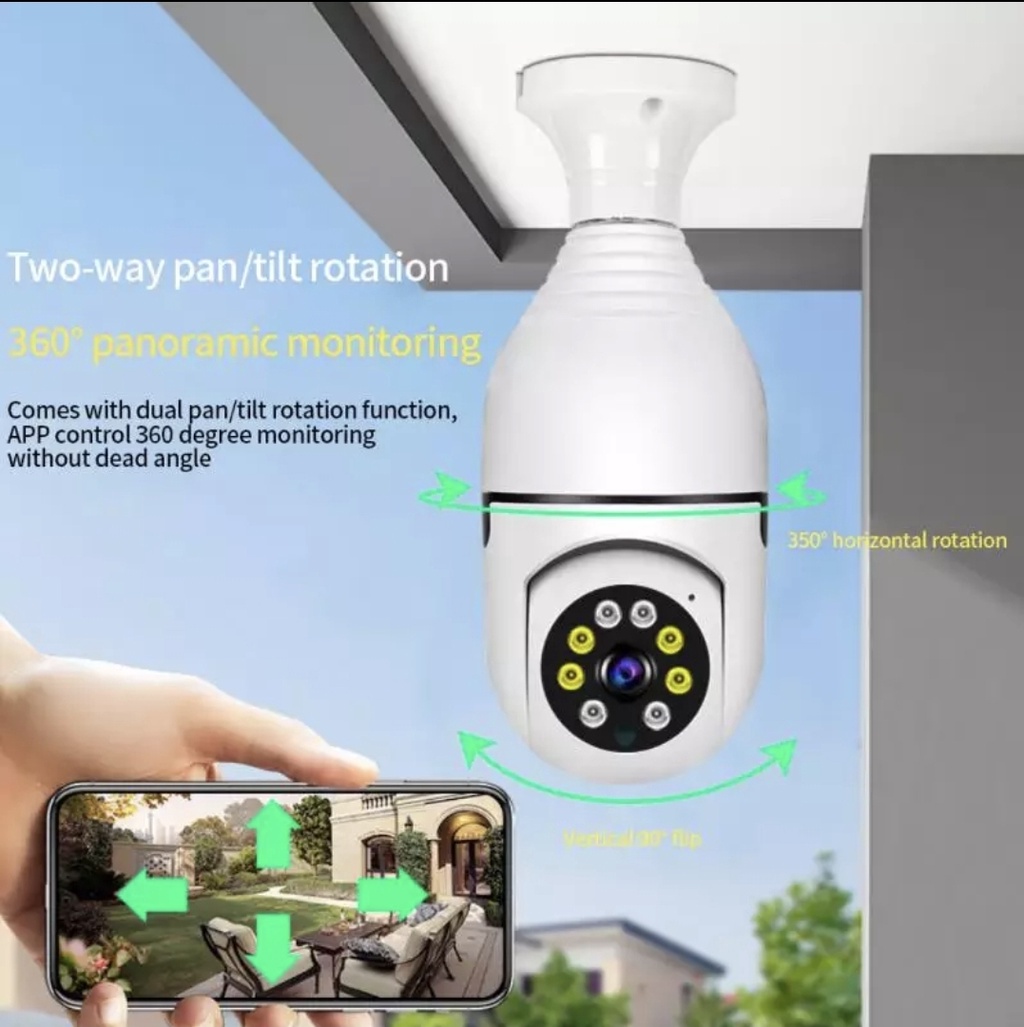 Yi iot 2MP 1080p Full HD 5G/2.4G Dual Band E27 Bulb Socket 360 ...