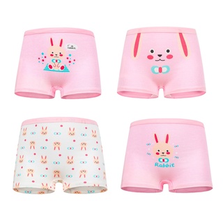 Mamachoo Kids Girl Panty Boxer 4pcs per Pack Seluar Dalam Budak Perempuan  Cotton Underwear Triangle Panties