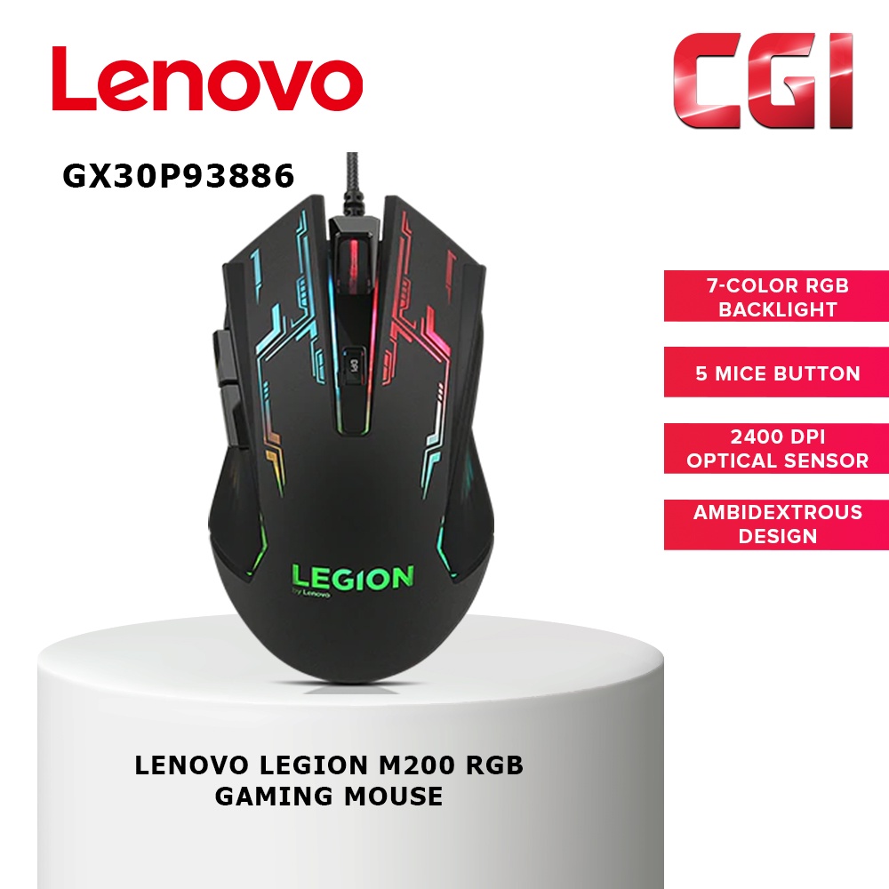 Lenovo Legion M200 RGB Gaming Mouse - GX30P93886 | Shopee Malaysia
