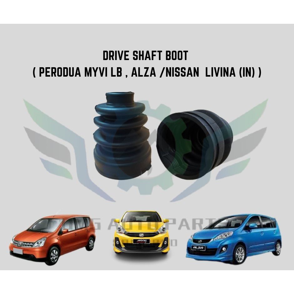 {DRIVE SHAFT BOOT} PERODUA MYVI LB , ALZA /NISSAN LIVINA (IN) Shopee