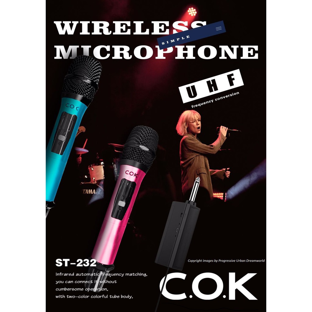 COK Limited edition High Quality Professional UHF 2 Wireless