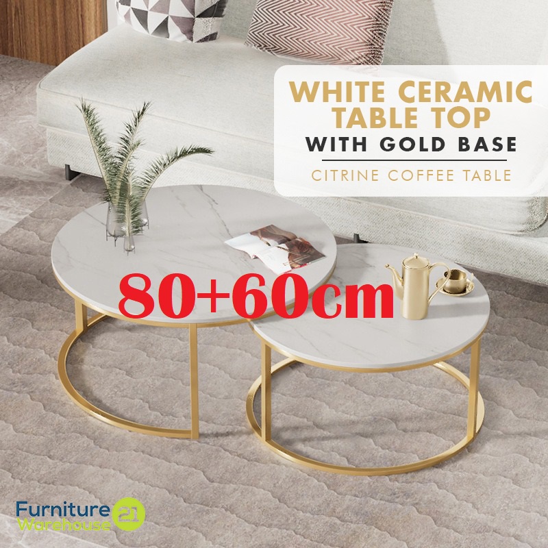 Coffee Table / Ceramic Coffee Table / Meja Kopi / Side Table | Shopee ...