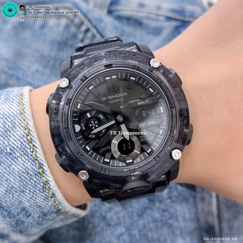 G SHOCK Skeleton Black GA-2000SKE-8A / GA-2000SKE-8 / GA-2000SKE