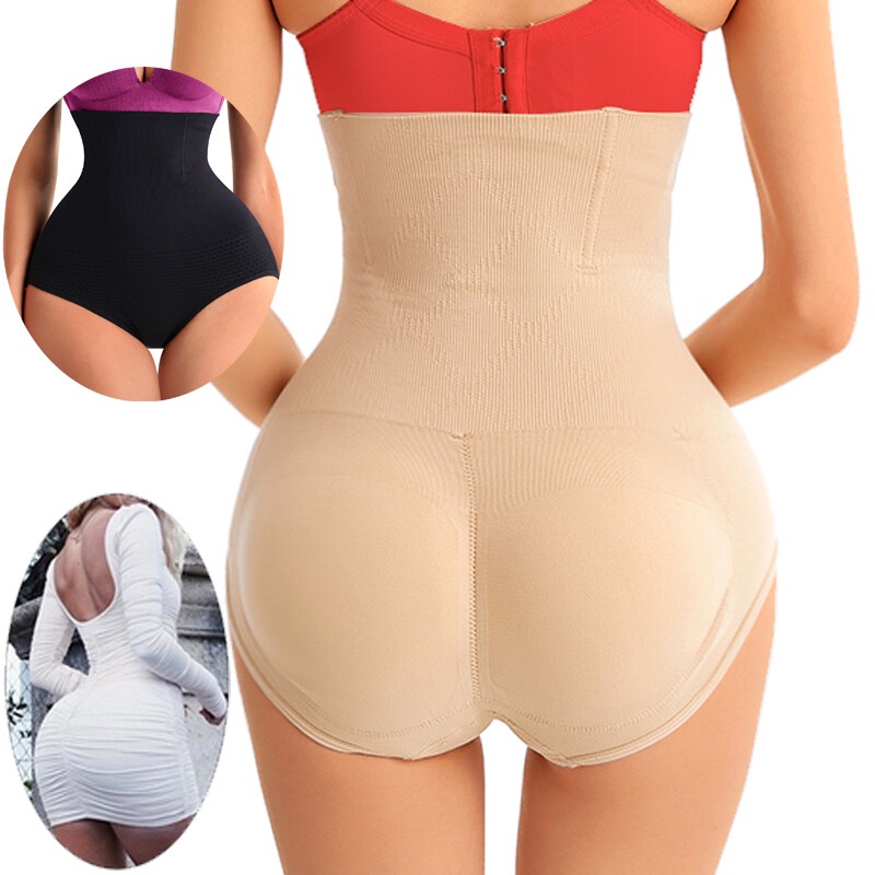 SEXYWG Women Control Panties Pad Butt Lifter Hip Enhancer Underwear with 4  Steel Bones Big Ass Fake Butt Padded Seamless Body Shaper