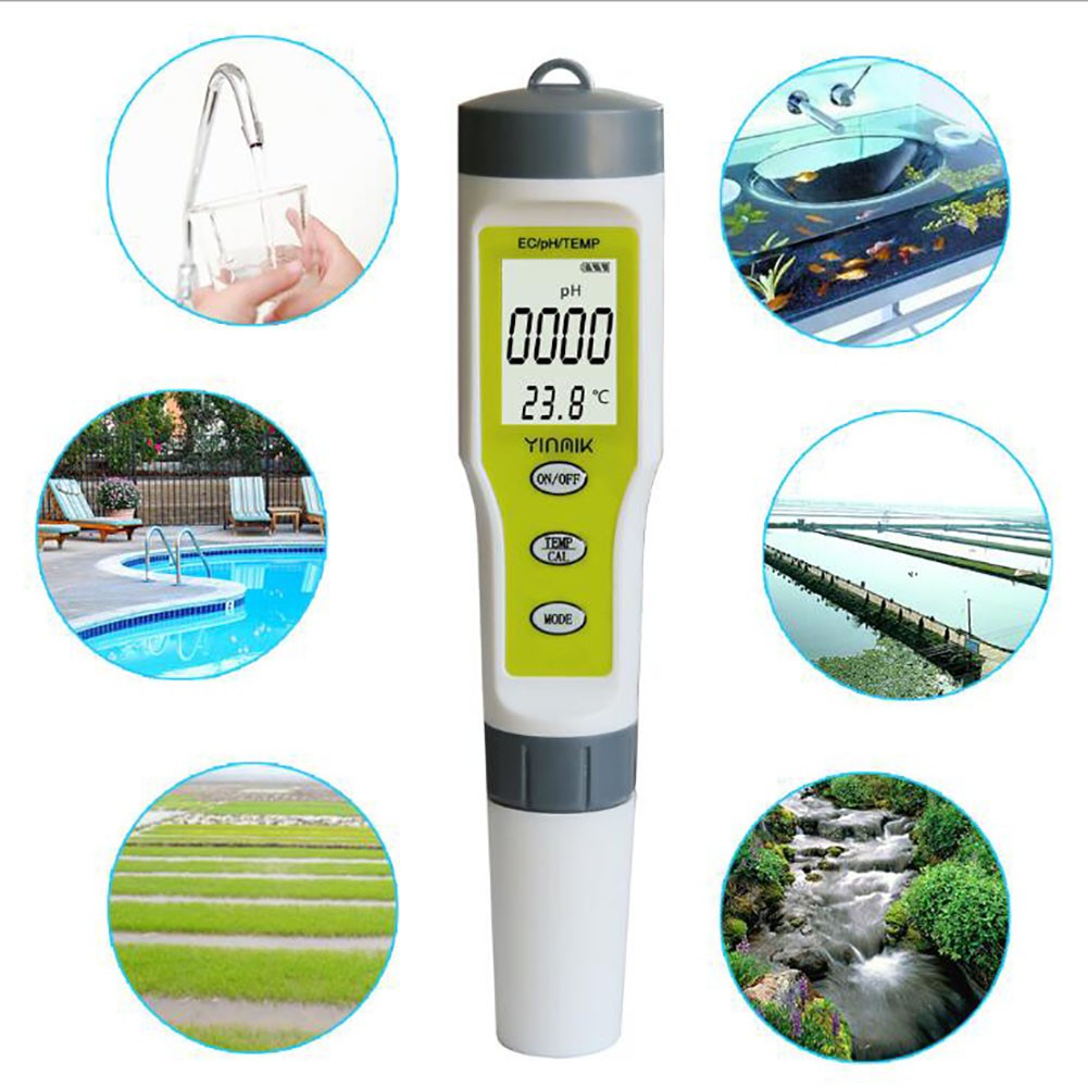 3-in-1 Digital PH | EC | Temperature Tester, Food PH Ghana
