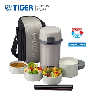 Tiger LWU-A202-KM Tiger Thermos Insulated Lunch Box, Stainless Steel, Lunch  Jar, Rice Bowl, Approx. 4 Cups, Black