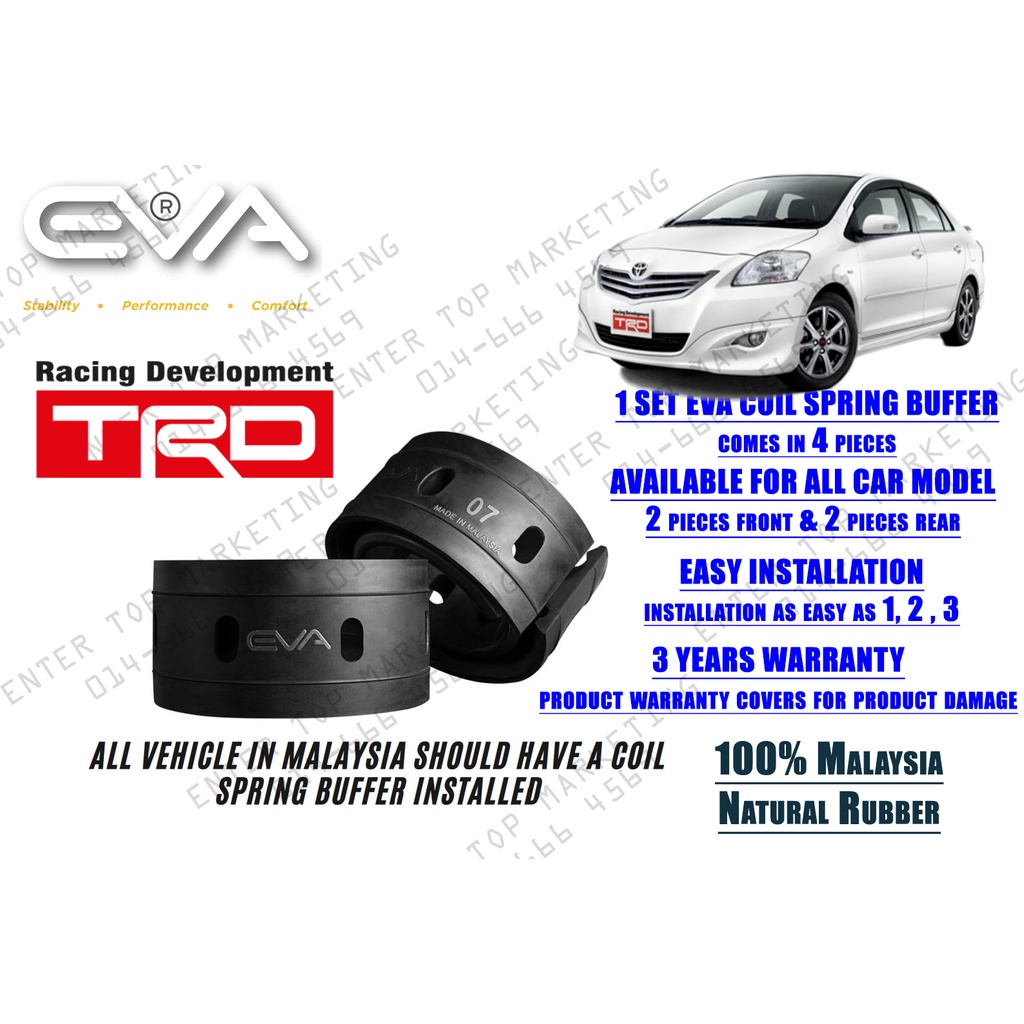 EVA Coil Spring Buffer Toyota Vios NCP93 Cushion Buffer Spring Rubber