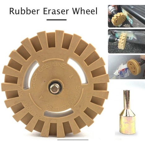 Car Decal Remover Rubber Eraser Wheel Tool For Drill Adhesive Pinstripe Sticker - Foto 3