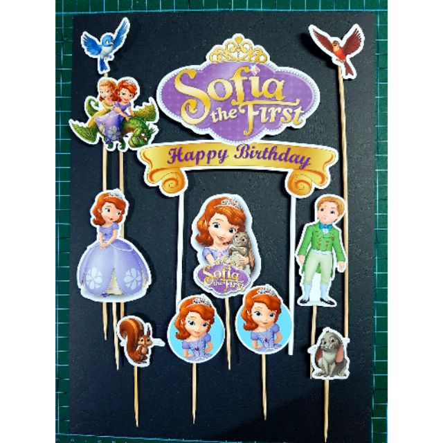 SOFIA THE FIRST Cake Topper Happy Birthday Ready stock Laminated ...