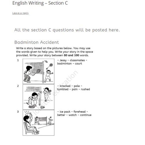 writing upsr upsr english essay section c