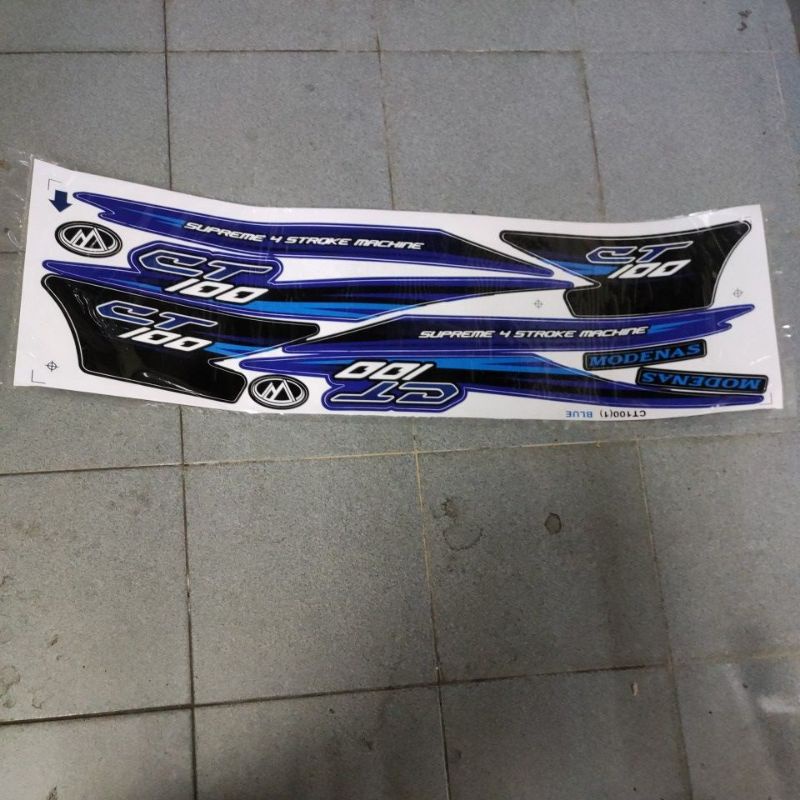 Stiker sticker body stripe cover set (1) modenas ct100 ct 100 | Shopee ...