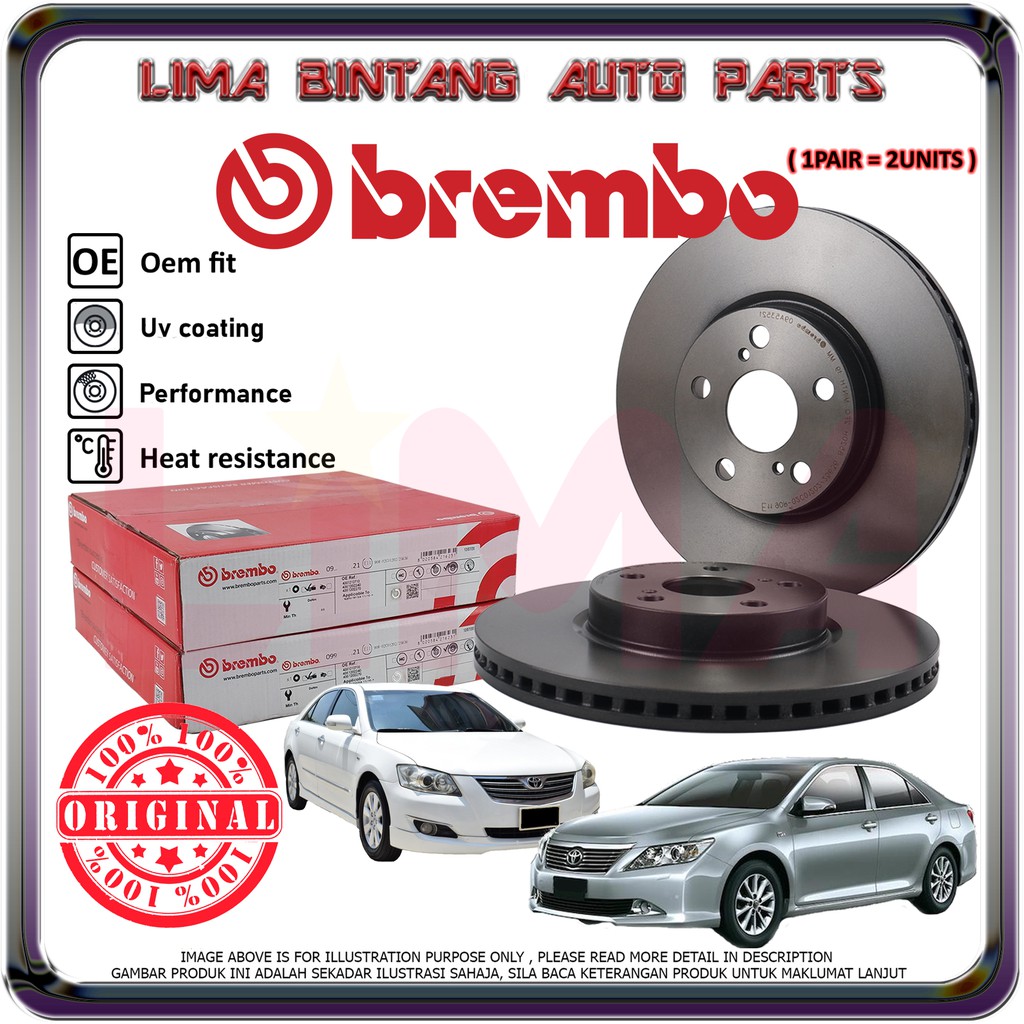 Toyota Camry ACV40 ACV41 ACV50 ASV50 ACV51 Front / Rear Brake Disc