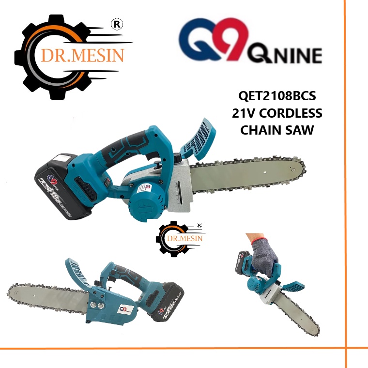 [READY STOCK] Q9 21V CORDLESS BRUSHLESS LITHIUM CHAIN SAW C/W 1 PC ...