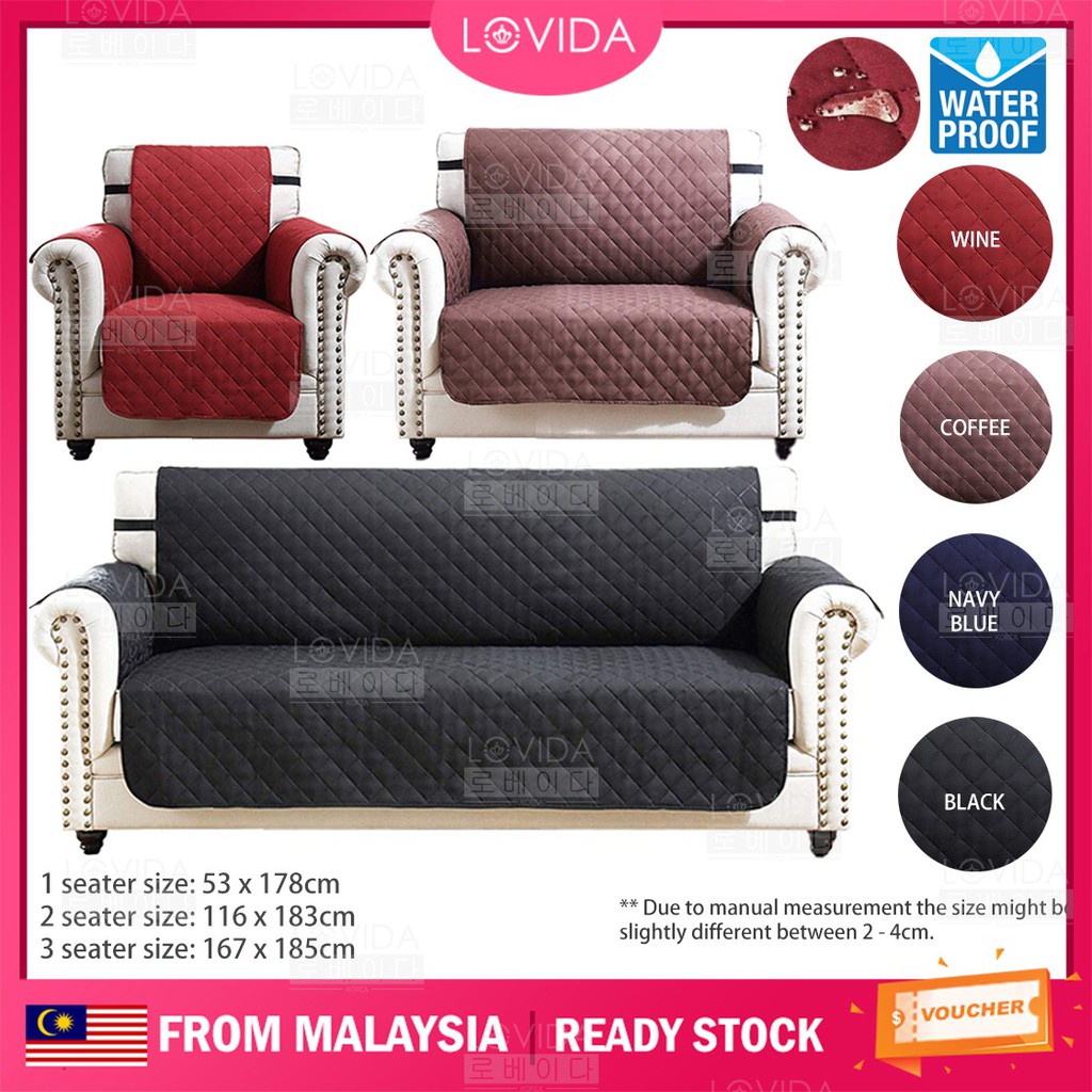 LOVIDA Home Sofa Slipcovers Non Slip Quilted Pet Chair Cover Seat Wear