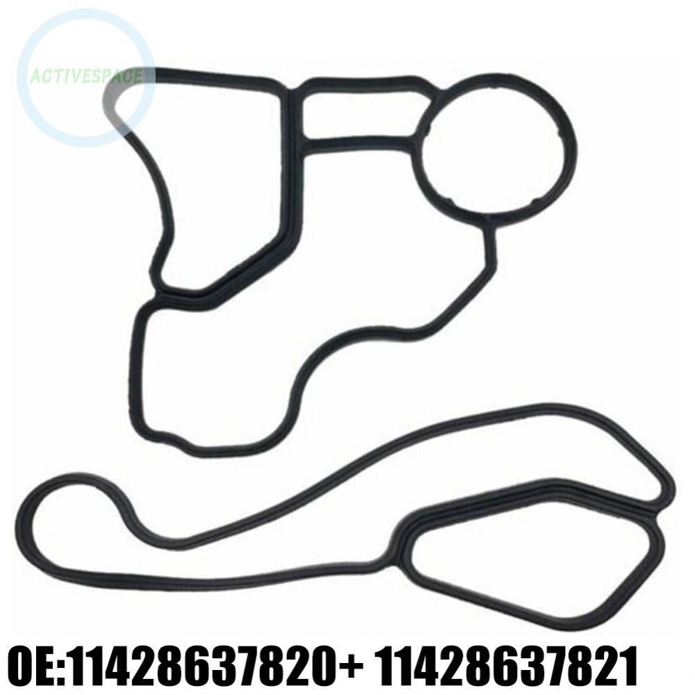 Engine Oil Filter Housing Gasket Cooler Seal Set For BMW E60 E61 E70