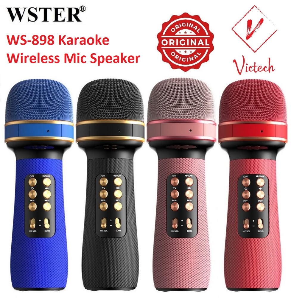 Wster WS898 WS 898 Karaoke Wireless Microphone Speaker Bluetooth