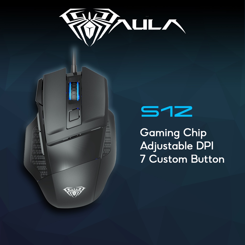 AULA S12 Gaming Mouse 4800 DPI RGB Lighting Shopee Malaysia